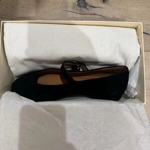 Sezane Black Mary Jane Flats